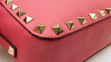 Valentino Rockstud Camera Crossbody Bag In Fuschia Leather Fw0625ozxdu