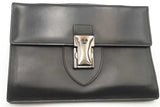 Versace Medusa Black Leather Clutch Organizer Eb1025wxzsa