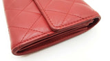 Chanel Continental Wallet In Red Diamond-quilted Leather Fw0425orzdu
