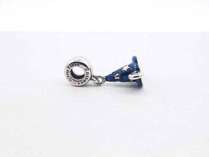Pandora Sorceror Mickey Hat Charm In Sterling Silver & Enamel 3.6 Gram Fw0625wdu