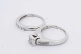 1.15cttw Diamond Wedding Set In 14k White Gold 6.3 Grams Size 7 Eb0126wcrsa
