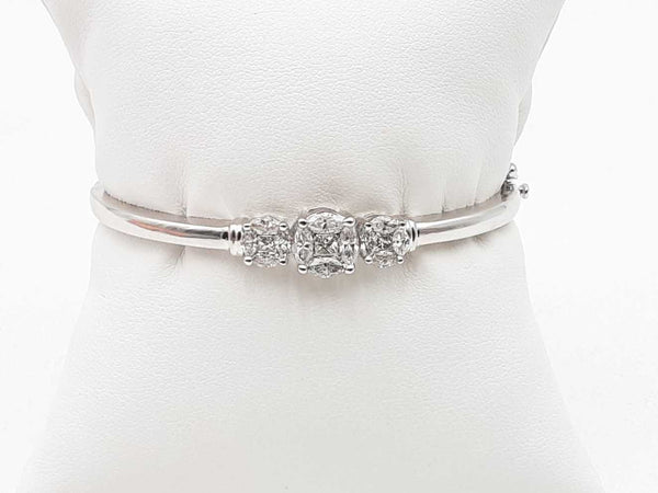 1.83ctw Diamonds 14k White Gold 14k 15.1 Grams Bracelet 7 Inch Sd0925czxsa