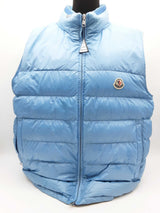 Moncler Gui Packable Blue Down Gilet Quilted Vest Size 5 Do0926lxzde