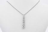 Tiffany & Co. Platinum Graduated Diamond Pendant Necklace 16 Inch Eb0926lxxzsa