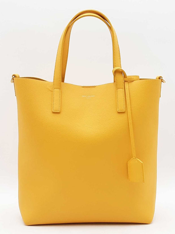 Yves Saint Laurent Yellow Leather North South Toy Shopping Tote Bag Eb1025wrxdu