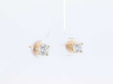 1.10 Cttw Diamond & 18k Yellow Gold Solitaire Stud Earrings 1.5g Fw0726llxzdu