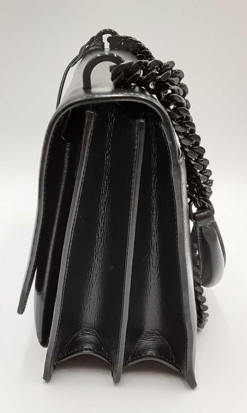 Yves Saint Laurent Sunset Black Leather Shoulder Bag Eblxxzdu 144030004183