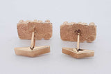 14k Yellow Gold Nugget Cuff Links 15.9 Grams Eb0726erxsa