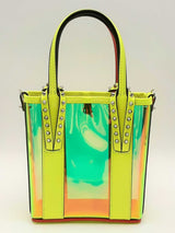 Christian Louboutin Cabata N/s Mini Neon Yellow Top Handle Bag Eb1224wxzsa