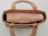 Christian Dior Lady D-lite Medium Tote Pink Handbag Aa0626szxsa