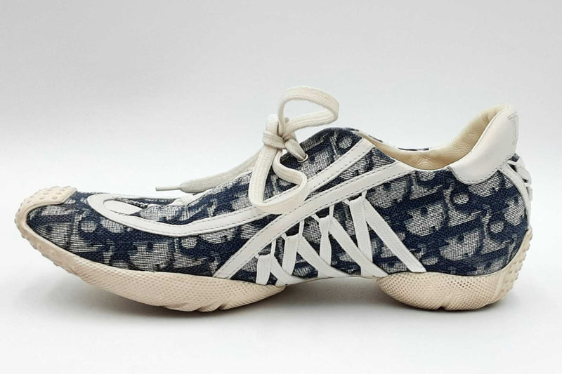 Christian Dior Oblique Jacquard Sneakers Size 37.5 Eb1024lxzdu