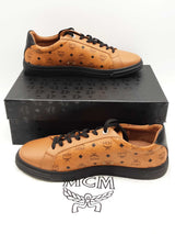 Mcm Color Block Terrain Lo Sneakers In Visetos Cognac Size 45 Eb0125ixsa