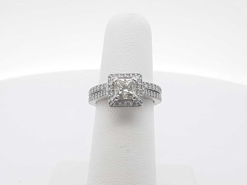 1.10ctw 14k White Gold 6.1 Grams Ring Size 6 Sd0525srzsa