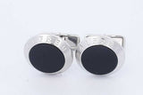 Alfred Dunhill Sterling Silver Onyx Cuff Links Eb0726rxde