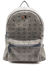 Mcm Stark Visetos Side Studs Backpack In Phantom Gray Aa0925orzsa