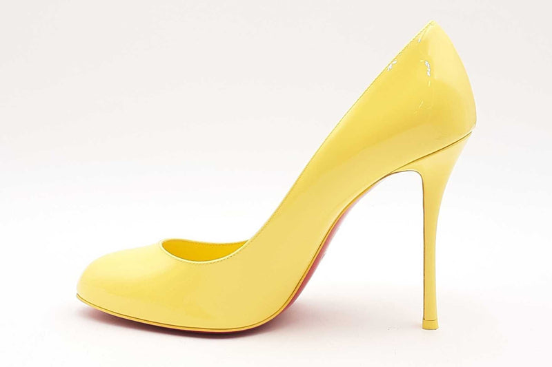 Christian Louboutin Dolly Yellow Patent Leather Pumps Size 40 Eb1224lrxsa