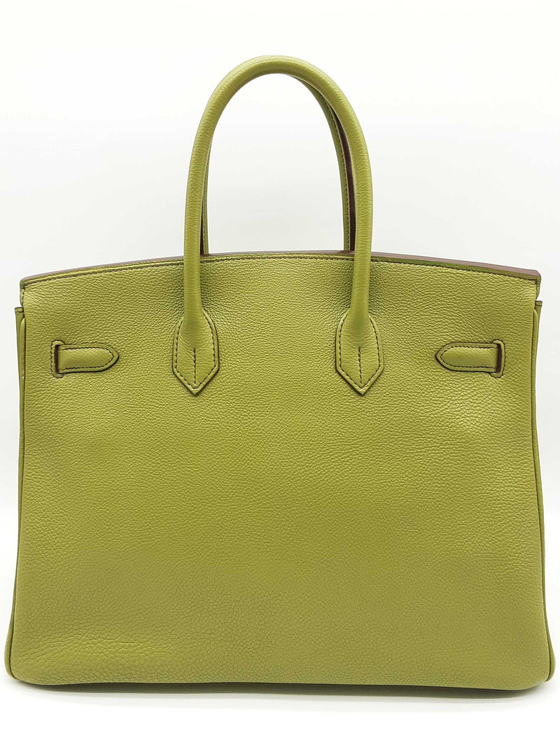 Hermes Birkin 35 Vert Anis Green Togo Palladium Hardware Handbag Do0724cxzxde