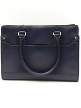 Salvatore Ferragamo Briana Navy Blue Leather Tote Bag Eb1125oxzdu