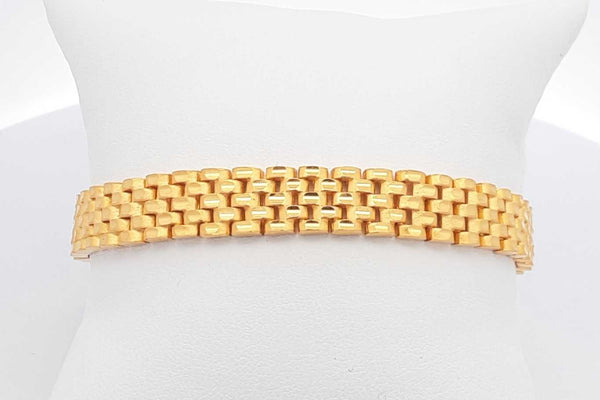 24k Yellow Gold Bracelet With S Hook Clasp 42.6 Grams 8.25 Inch Eb1224wxxzdu