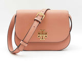 Tory Burch Britten Small Saddle Bag In Pink Pebbled Leather Fw0826lxzdu