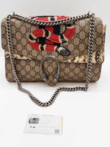 Gucci Dionysus Canvas Kingsnake Embroidery Python Shoulder Bag Eb0426llxzde