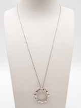 1.20 Cttw Lab Grown Diamonds 0.925 Silver 5.4g Circle Necklace 19 In Do0325llxde