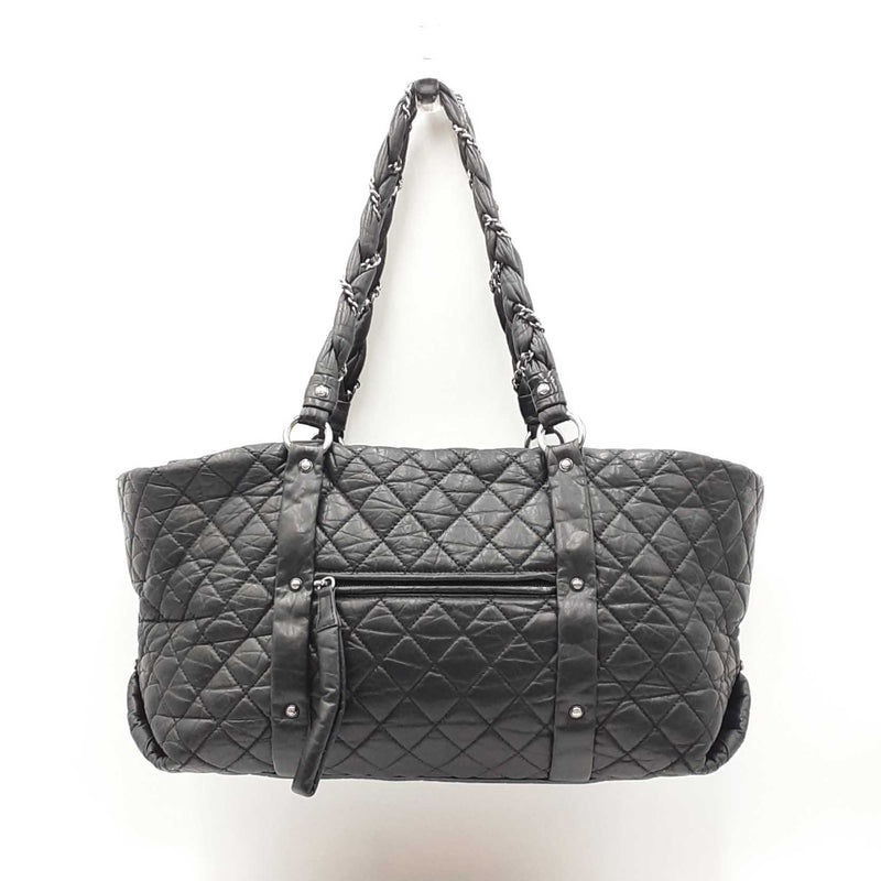 Chanel Lady Braid Tote Bag In Black Aged Calfskin Fw0425cxzdu