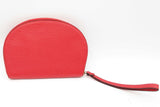 Kate Spade New York Red Leather Half Moon Wristlet Eb0125oxdu