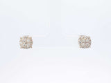 0.32 Cttw Diamond & 10k Yellow Gold Cluster Stud Earrings 2.6 Grams Fw0926lwzdu
