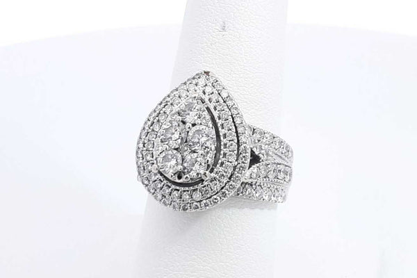 Diamond Ring In 14k White Gold 8.8 Grams Size 7.25 Eb1024woxsa