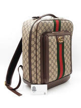 Gucci Ophidia Backpack In Beige & Ebony Gg Supreme Coated Canvas Fw0126erxdu