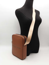Michael Kors Embossed Pebble Leather Messenger Brown Aa0726rzsa