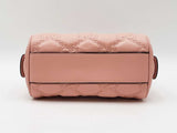 Gucci Mini Convertible Boston Bag In Pink Gg Matelassé Leather Fw1125ixzdu
