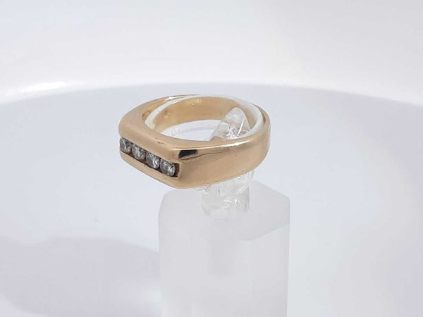 0.28 Cttw Diamond 14k Yellow Gold Ring 6.1 Grams Size 7 Aa1025oirsa