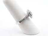 1.32 Cttw Diamond & 14k White Gold Double Halo Ring 4.1 Gram Sz 6.75 Fw0725pzxdu