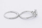 1.52cttw Lab Grown Diamond Wedding Set 14k White Gold 4.3g Size 4.5 Eb0226rrxsa