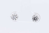 1.0cttw Lab Grown Diamond Stud Screwback Earrings 14k White Gold 0.8g Eb326orxdu