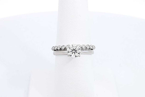 Approx. 1.27ctw Diamond Engagement Set In 10k White Gold 3.5 Grams Size 7 Eb0824erxdu