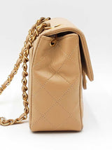 Chanel Classic Mini Square Flap Bag In Tan Diamond-quilted Leather Fw1225lxzxdu