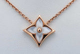 Louis Vuitton 18k Gold Blossom Star Mother Of Pearl Pendant Necklace Eb0426exzde