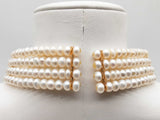 14k Yellow Gold Pearl 5.2g Choker Necklace 14 In Do1224pxzde