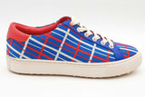 Tory Burch Blue & Red Sport Knit Golf Sneakers Size 7 M Eb0126pxde