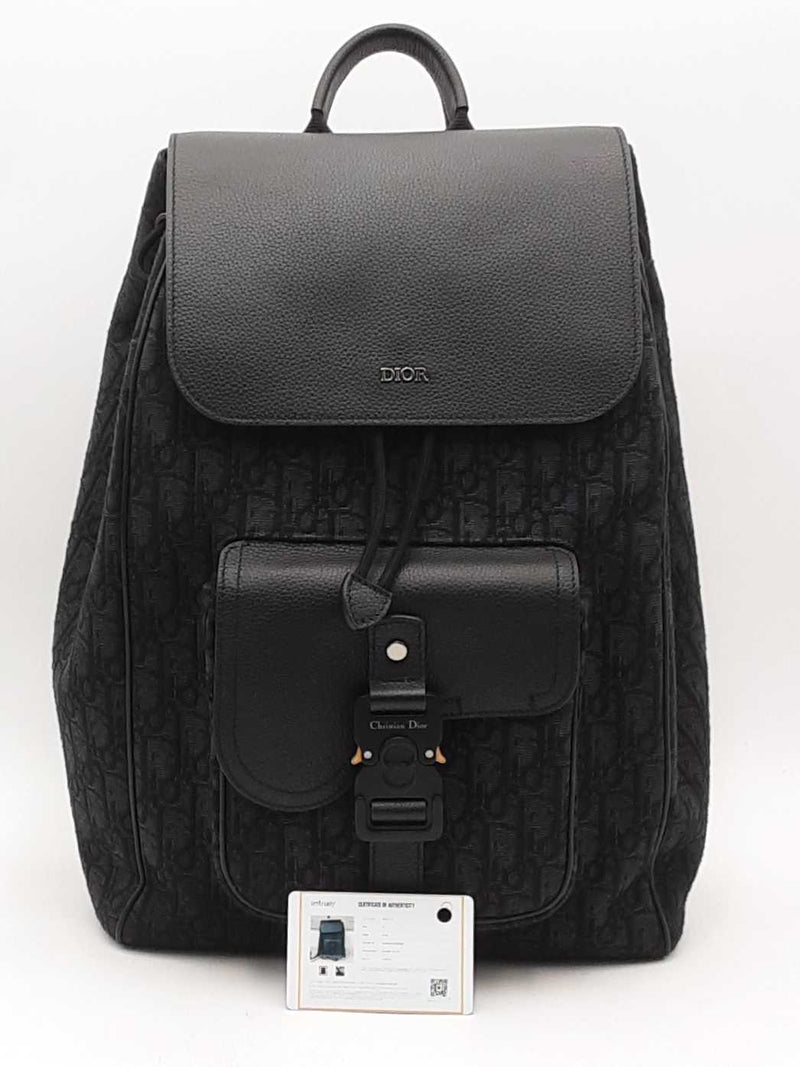Dior Saddle With Flap Black Backpack Aa1125exzsa