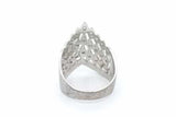 0.54cttw Diamond Shield Ring In 14k White Gold 7.3 Grams Size 7.25 Eb0926pxzsa