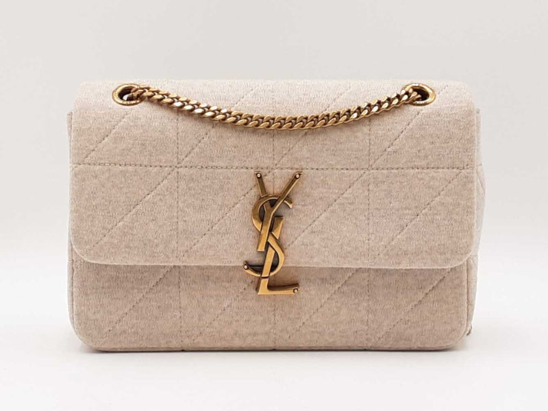 Yves Saint Laurent Jamie Chain Shoulder Bag In Quilted Jersey Fw0625exzdu