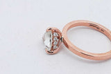 0.69cttw Trillion Cut Diamond Ring In 18k Rose Gold 2.7 Grams Size 4 Eb0826irxsa