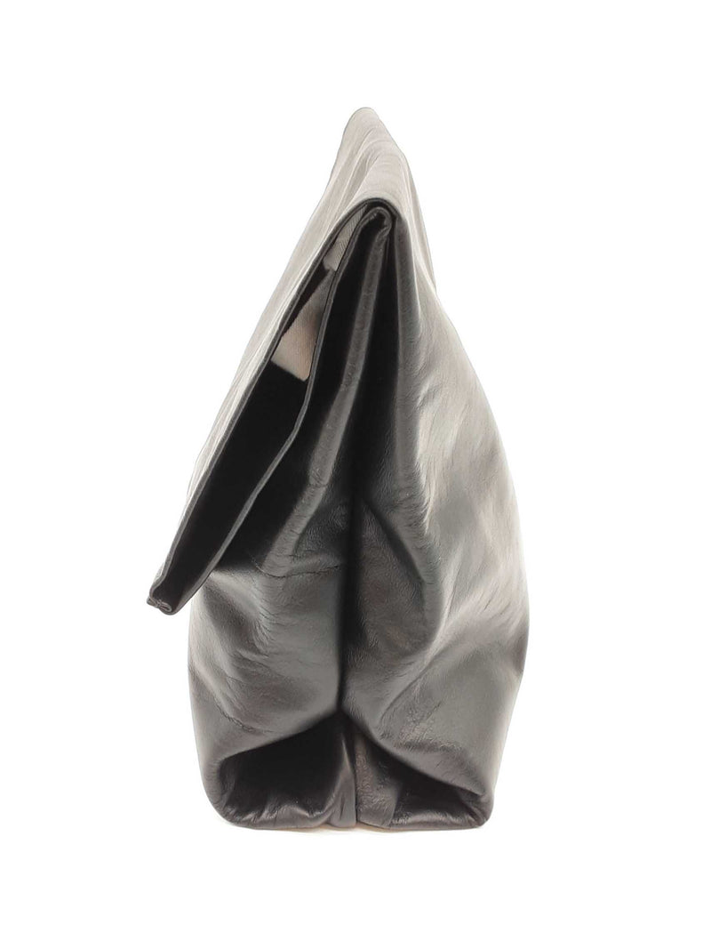 The Row Glove Black Nubuck Leather Clutch Sd0925lcrde
