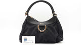 Gucci Gg Canvas Abbey D-ring Black Hobo Bag Sd1026loxdu