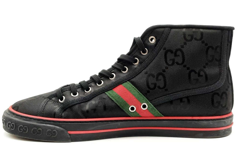 Gucci Tennis 1977 Off The Grid Nylon Web High Top Sneakers Size 11 Eb1224lrxsa