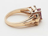 Ruby 14k Yellow Gold 4.1g Bow Ring Size 5.75 Do0726wxzde